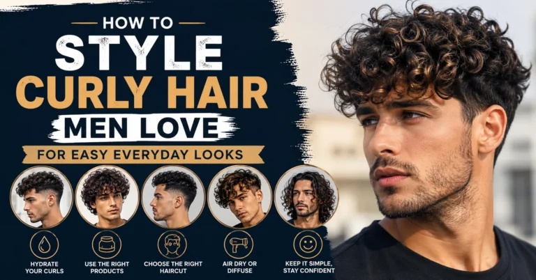 how to style curly hair men
