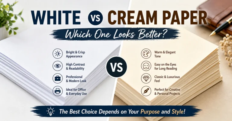 White vs Cream Paper