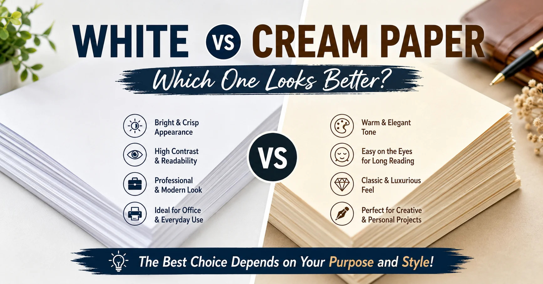 White vs Cream Paper