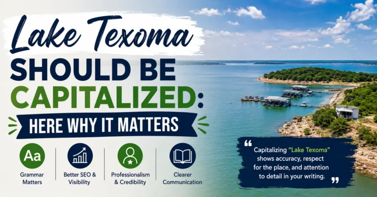 Lake Texoma Should Be Capitalized