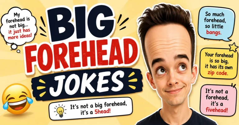 big forehead jokes